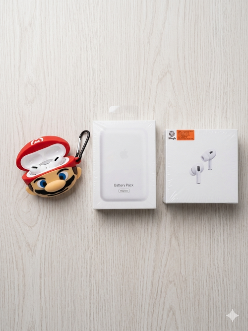 Combo - ZenPods Pro 2 (ANC + Live GPS)+ Magsafe (10000 MAH)+ Premium Silicon Cover