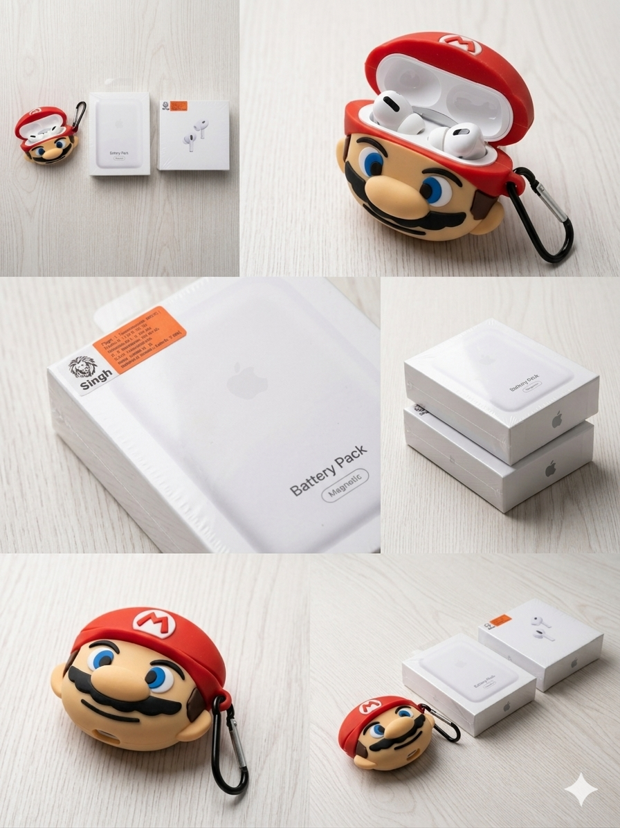 Combo - ZenPods Pro 2 (ANC + Live GPS)+ Magsafe (10000 MAH)+ Premium Silicon Cover